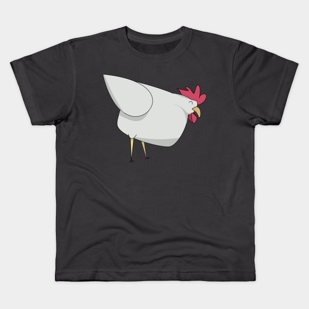 Cute white chicken Kids T-Shirt by ChiknEmporium